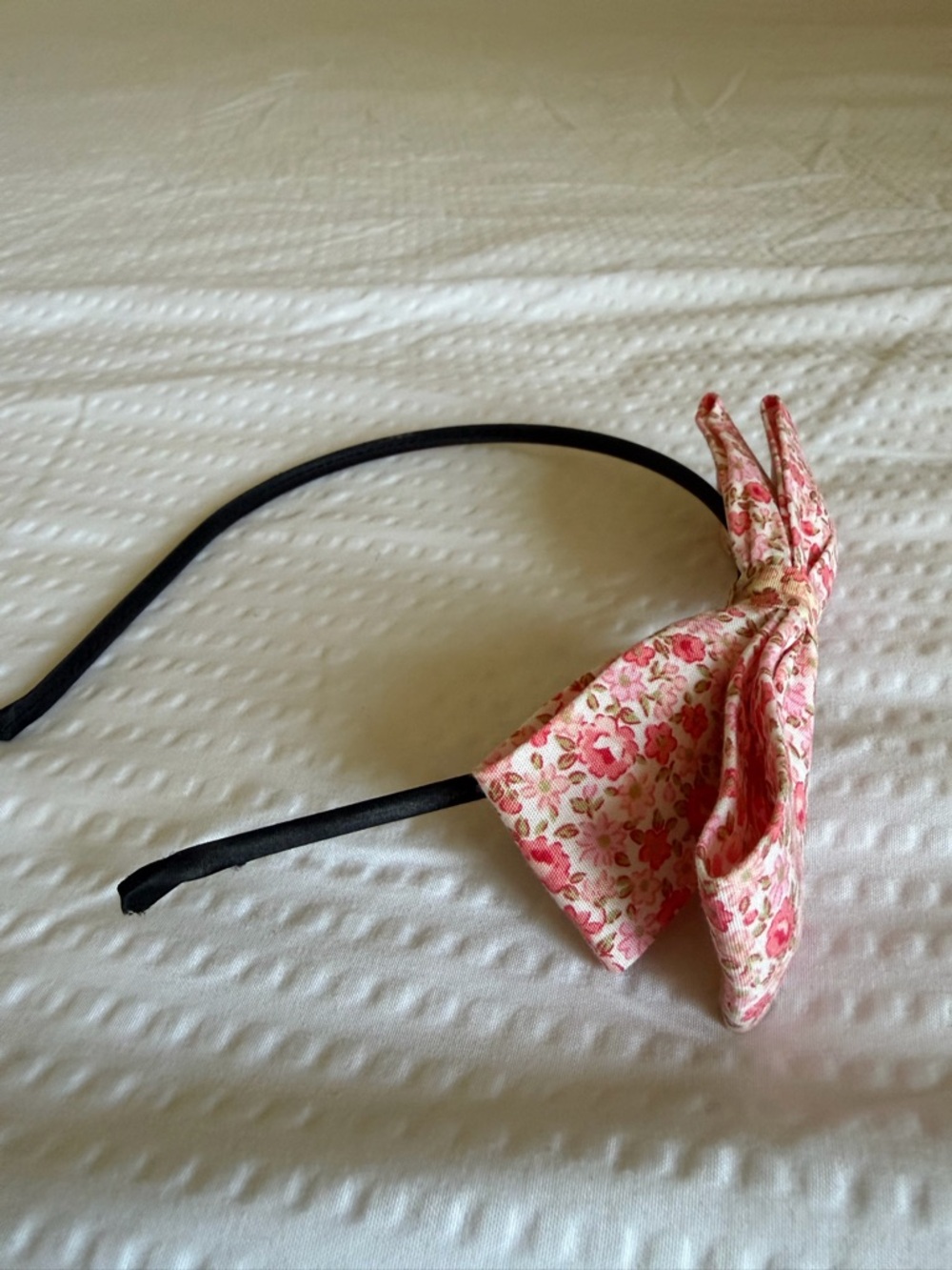 Floral Bow Headband Set - Pink & Light Blue - Picture 4 of 5